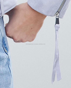 แจ็กเก็ตหนังแนวมอเตอร์ไซด์ของแท้มีปุ่มพังก์แบบสั่งทำแฟชั่นทันสมัยใหม่ - Product Image 1