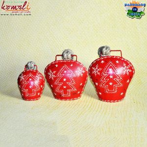 กระดิ่งวัวอินเดียทำด้วยมือกระดิ่งโลหะทำมือสำหรับตกแต่งบ้านสวนและกลางแจ้งกระดิ่งวัวปรับแต่งได้ - Product Image 2