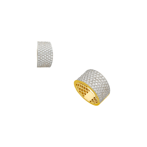 แหวนเพชรทองคำขาว18kt ผู้ชายเครื่องประดับหรูหราสำหรับผู้ชาย - Product Image 1