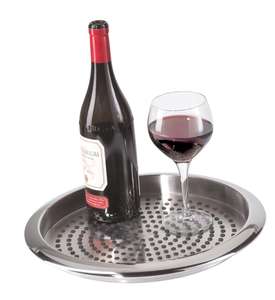 Plateau de service rond en cuivre martelé antique, assiette de présentation en fer - Product Image 5