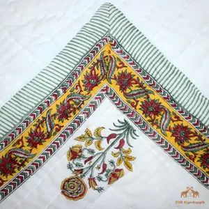 jaipuri razai批发被子手工缝制手工编织成人床罩印度拼布合身绗缝大号