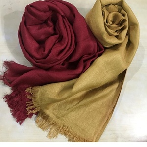 Ethnic Style Muslim Ladies <b>Shawls</b> Hijabs Viscose Canvas Summer Season Solid Pattern Embroidered Custom Logo Woven Weave - Product Image 1