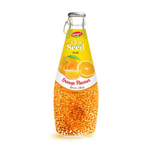 Bebida de semilla de chía con sabor a naranja, botella de vidrio de 290ml, bebidas de Semilla de Chía OEM - Product Image 1