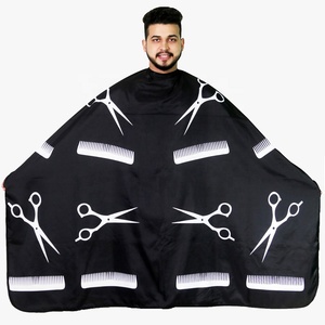 Delantal de Barbero Impermeable con Diseño de Paracaídas, Capa para Cortar el Cabello Sublimada para Hombres y Mujeres, Logotipo Personalizado, Uso en Salón de Belleza - Product Image 1