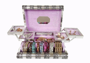 CAJA DE REGALO DE JOYERÍA DE MADERA DE PRIMERA CALIDAD CON APARIENCIA ANTIGUA, CAJA DE JOYERÍA PARA NOVIA PARA REGALO DE BODA - Product Image 3