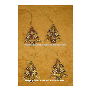 Indian Embroidered <b>Tree</b> Hanging Gift Ornament - Product Image 1