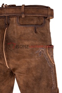 Pantalones Lederhosen Bávaros de Estilo Vintage Personalizados para Hombre, de Cuero Genuino, Estilo Alemán/Austriaco, con Tirantes, Traje Tradicional Alemán - Product Image 2