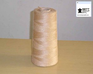 เส้นด้ายปอกระเจาธรรมชาติสำหรับ100% สำหรับถักเย็บมือทอผ้า-วัสดุรีไซเคิลรูปแบบดิบ - Product Image 2