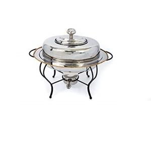 Chauffe-plats nickelés chauffe-plats nouveau Style fêtes de mariage restauration servant chauffe-plats en métal chauffe-plats - Product Image 1