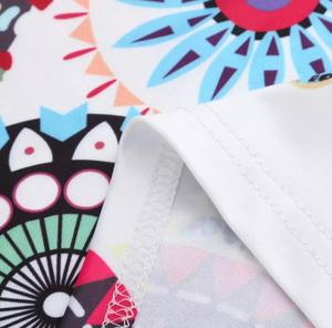 คอลเลคชั่นฤดูใบไม้ร่วงผ้ามัดย้อมสำหรับผู้หญิงคอลเลกชั่นผูกคอแขนยาวเปิดไหล่พิมพ์ลายสไตล์บังคลาเทศ - Product Image 5