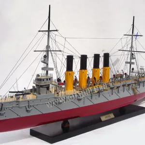 BATTLE SHIP MODEL CRUISER VARYAG - HIGH QUALITY WOODEN SHIP MODEL FOR DECORATION - GIFT MODEL