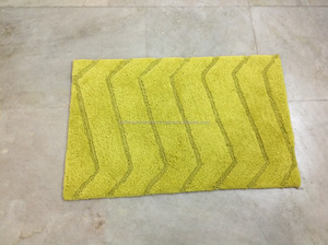 Alfombrillas de baño de microfibra supersuaves Avior, alfombras de baño de alta absorción de agua con diseño moderno de patrón sólido, varios tamaños hechos de algodón - Product Image 5