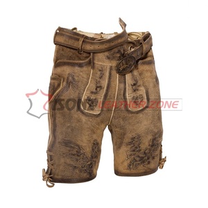 Hommes décontracté mode haute Trachten Lederhosen Lederhosen Lederjacke allemand bavarois Oktoberfest lourd coton pli froissé grande taille - Product Image 1