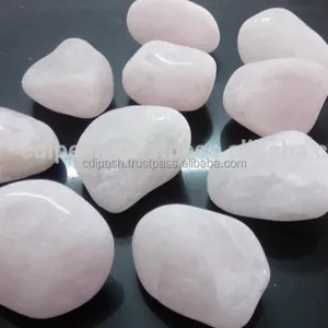 dark pink and light rosa pink gemstone quartz pebbles rosquartz ppolished pebblesstone