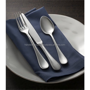 Juego de cubiertos de metal de acero plateado ecológico - Product Image 3