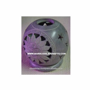 Portavelas Decorativo de Piedra Jabonosa Pura - Product Image 1