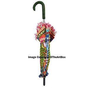 Artisanat Rajasthani Parapluie Brodé pour Fête Événement Mariage Anniversaire Festival Diwali Navratri Décoration Auvent - Product Image 5