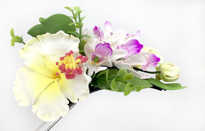 ไม้หนีบผมรูปดอกชบาอุปกรณ์ตกแต่งผมทำจากโฟมสไตล์ฮาวายมีสไตล์ Rhynchocentrum มีสไตล์ - Product Image 5