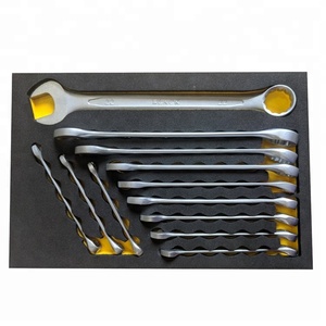 Juego de llaves de acero cromado de 12 piezas al por mayor, llaves combinadas de 6 a 32 mm con fuerte embalaje de espuma EVA para uso doméstico e industrial - Product Image 4