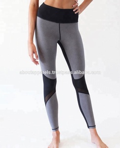 Pantalon de yoga en maille à panneau en vrac collants d'entraînement sexy leggings de yoga en nylon et polyester respirants pour femmes vente en gros - Product Image 5