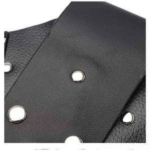 Bolsa de tijeras de pelo de peluquero de tamaño estándar de cuero PU profesional, herramientas de estilismo multiusos, funda con soporte - Product Image 6