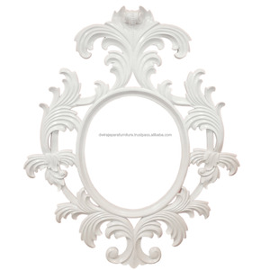 Muebles de espejo decorativos de madera blanca - Product Image 1