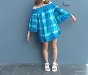 Handmade Tie Dye เด็ก Beachwear เรยอนเด็ก Kaftan - Product Image 1