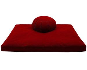 Handmade Custom Designed Yoga <b>Zabuton</b> & Zafu Set Embroidered in Plain Style - Product Image 2