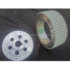 Engranajes de polea de distribución de correa de transmisión certificada CE de acero/aluminio OEM personalizables con diámetro interior de 10mm y diámetro exterior de 50mm para vehículos de maquinaria - Product Image 2