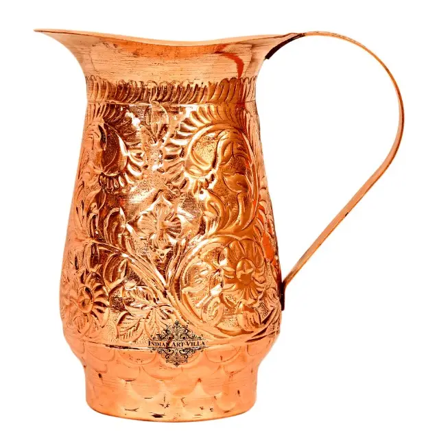 Đồng Pitcher Nước Jug Cho Nước Uống Handmade Sản Xuất Đồng Chất Lượng Cao