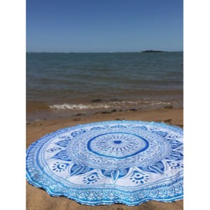 Tapices de Yoga gitano Mandala colgante de pared indio Roundie Hippie tapiz Toalla de playa fluorescente impreso para Picnic - Product Image 2