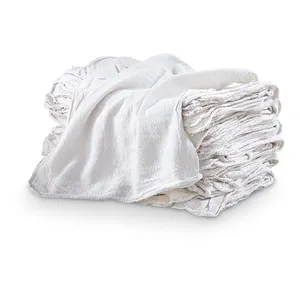 100% כותנה T חולצה פסולת בד כותנה גרוטאות ניגוב סמרטוטים לבן צבע תעשייתי ניקוי שמן Ect 19TWWIPS מפני בנגלדש לבן