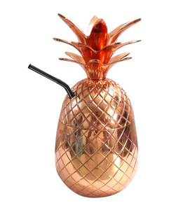 Manufacturer Wholesale Stainless Steel <b>Moscow</b> 100% Solid Plated Pineapple Cocktail Metal Copper Cups 900ml <b>Moscow</b> <b>Mule</b> <b>Mug</b> - Product Image 1