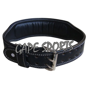 Cinturones de palanca de cuero de entrenamiento de gimnasio de 10mm de grosor personalizados OEM, palanca de levantamiento de pesas de cuero de vaca, hebilla de cinturón, equipo de levantamiento de pesas - Product Image 4