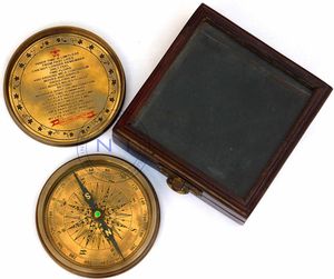 <b>Vintage</b> 3'' Dollond London Marine <b>Compass</b> Nautical 1920 Classic Wooden Box CHCOM171 - Product Image 2