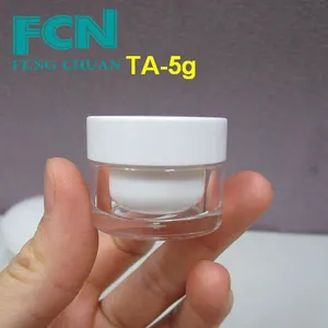 sample mini traveling double wall cosmetic sample 5g jar 5ml