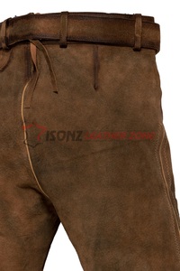 Pantalones cortos de cuero auténtico unisex personalizados Oktoberfest Lederhosen de talla grande, decoración bordada, transpirables de maternidad - Product Image 3