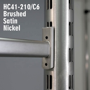 Supports de vêtements en fer d'affichage à 50 canaux avec finition chromée pour 2400mm pour magasins de détail - Product Image 3