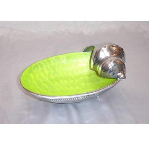 Vantage Modern Fancy Luxury Premium Aluminium Casting Enamel Fruit Srver Dish Premium Unique Style Vintage Classic Look Boat Dish - Product Image 1