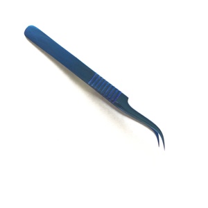 Pince à épiler d'isolation incurvée en acier inoxydable Dumont Manche en titane violet Extension de cils Ventilateurs pointus Durable Excellent - Product Image 4