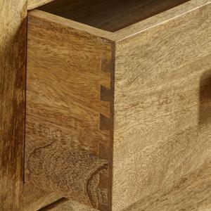 Six tiroirs en bois de manga naturel, commode/commode en bois de couleur unie - Product Image 3