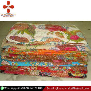 Wholesale Lot Hand Made Vintage Sari Topical Kantha Indian <b>Quilt</b> - Product Image 1