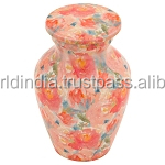 Recuerdo de mariposa grabado clásico, urna de cremación, suministros funerarios, BRASSWORLD, INDIA - Product Image 5
