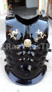 Chaqueta romana de armadura de músculo náutico con acabado de latón medieval Metal con técnica plateada e impresión de huecograbado - Product Image 5