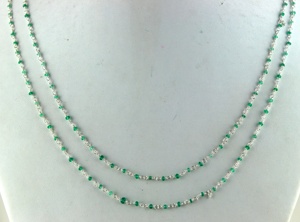 Accesorios de joyería de buena calidad, cadena de Rosario de plata de ley 92,5, piedras naturales de ónix verde, cuentas facetadas de Rondelle - Product Image 3