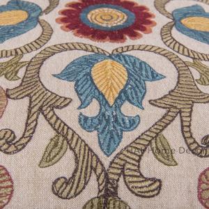 Hand Embroidery Decorative <b>Sofa</b> Backrest <b>Throw</b> Pillow <b>Cover</b>, Handmade Designer Suzani Cushion <b>Covers</b> Decorative - Product Image 3