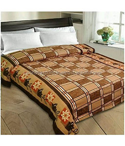 Queen Size 100% Polyester Polaire Couverture Personnalisé Floral Qualité Supérieure Logo Économique Chauffé Portable Portable Rayé - Product Image 4