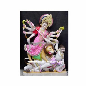 Marble Ashtabhuja Sherawali Maa Statue - Product Image 1