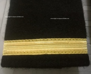 Epaulettes bordados a mano con 2 rayas doradas y diseño de ancla para hombro - Product Image 4