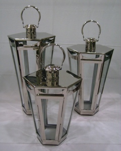High Quality Nickel Plated Stainless Steel <b>Tapered</b> <b>Candle</b> Lantern Handmade Art India Home Wedding Decoration <b>Candle</b> Holders - Product Image 3